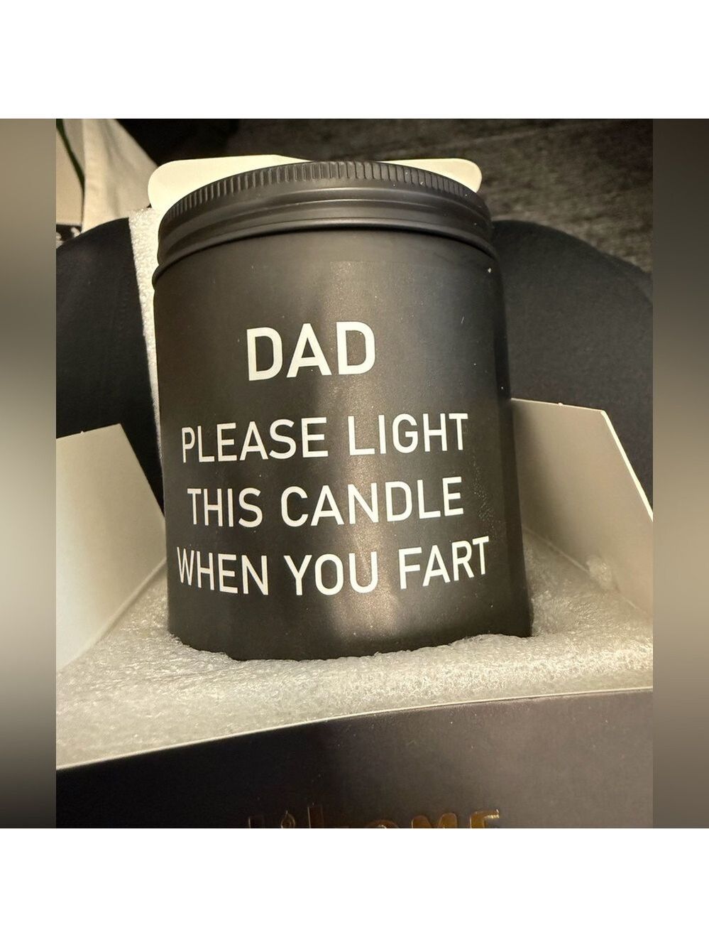 New LiHome Smoke & Vanilla Scented Candle for Dad.